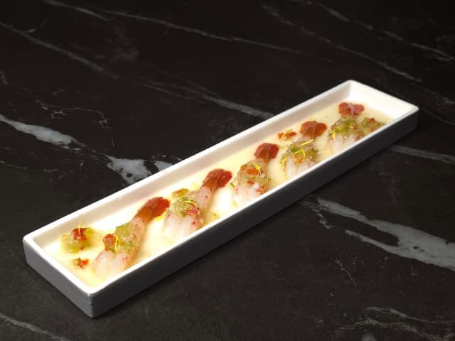 Spicy & Sour Raw Botan Shrimp Sashimi